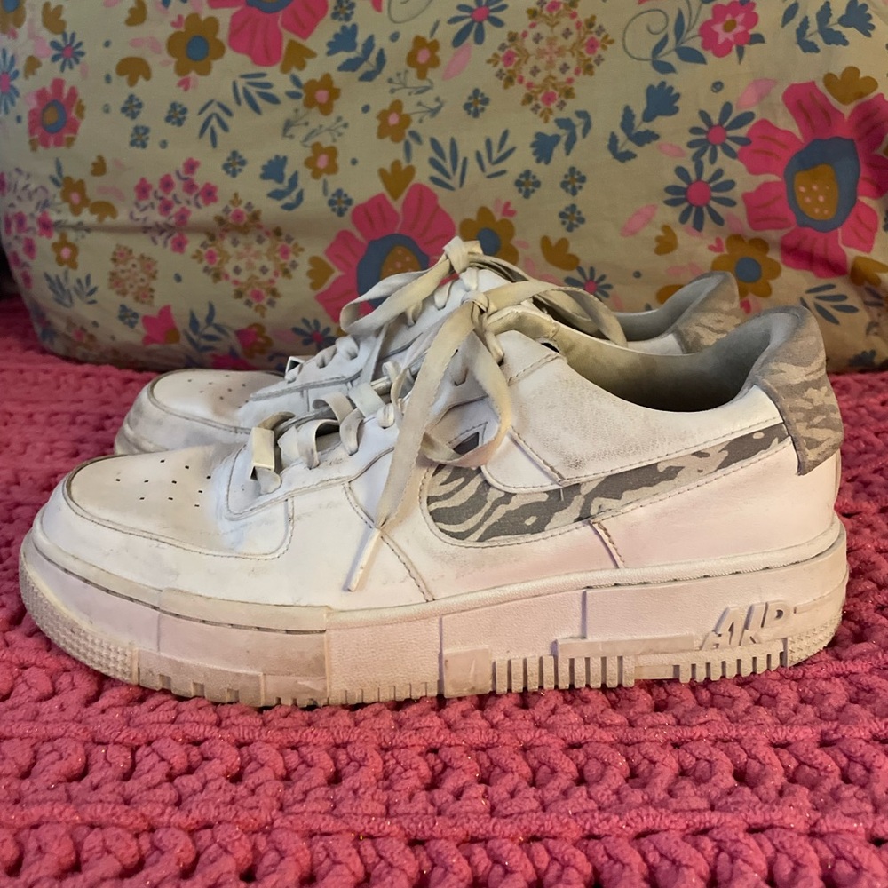 Zebra print Nike air forces
